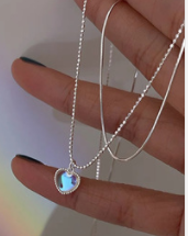Collana cuore pietra di luna