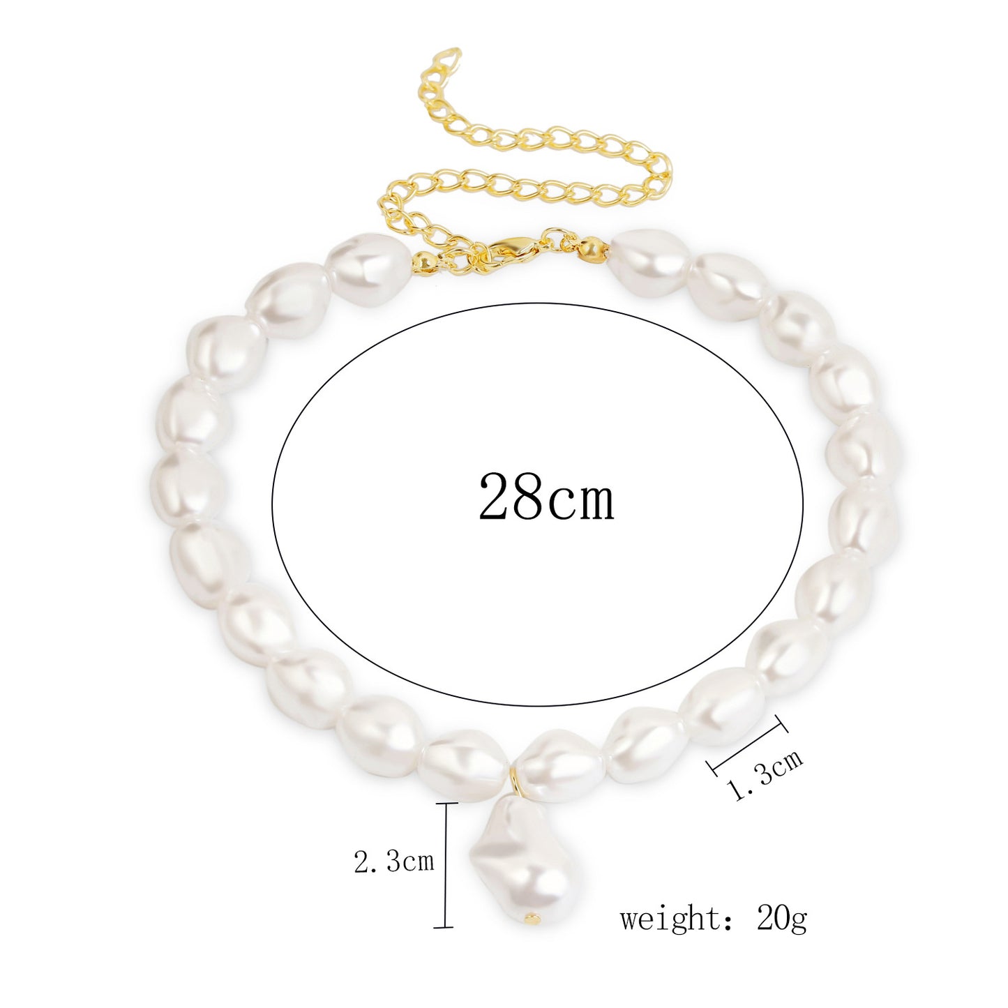 Collana perle barocche Retro esagerata
