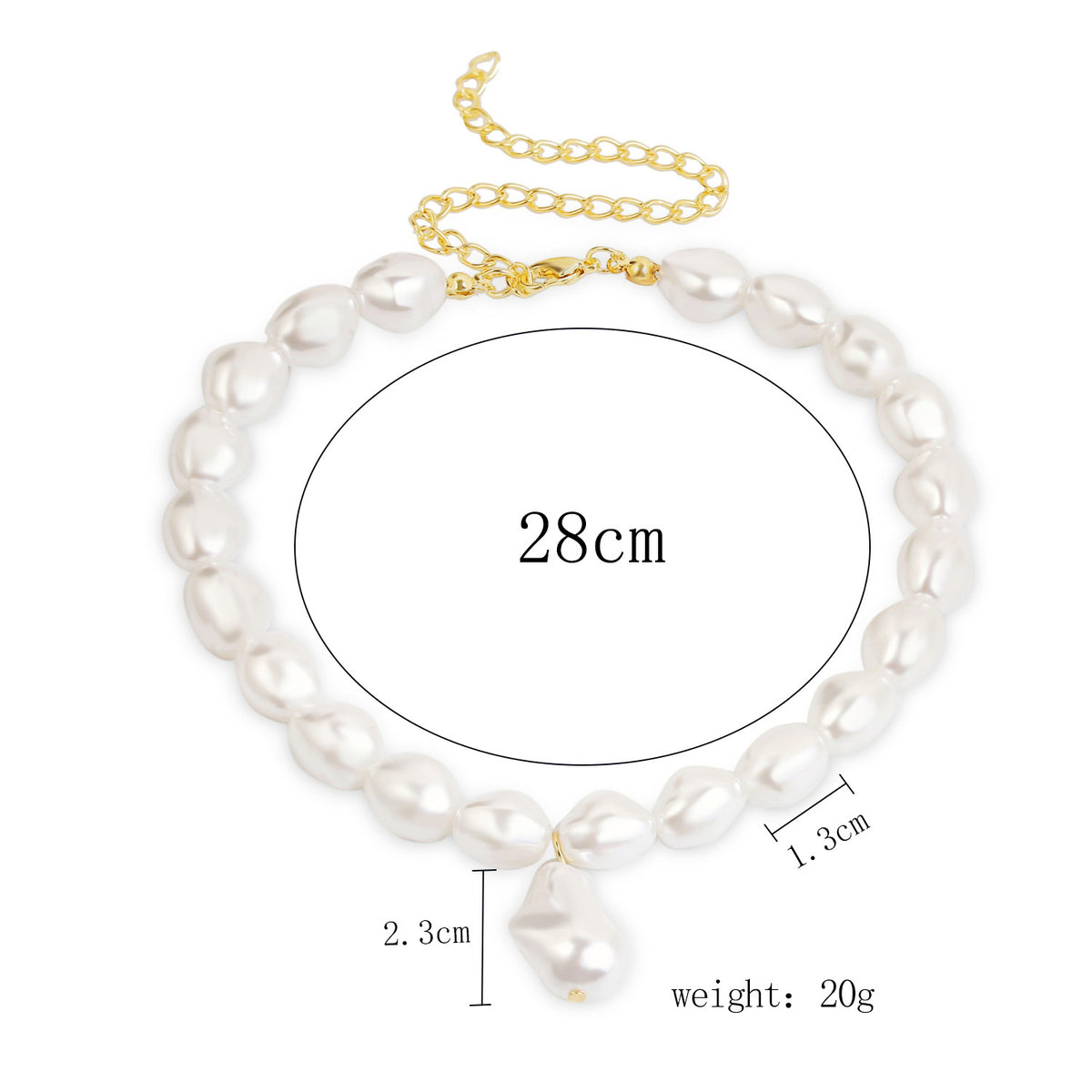 Collana perle barocche Retro esagerata