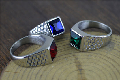 Anello retrò gemme