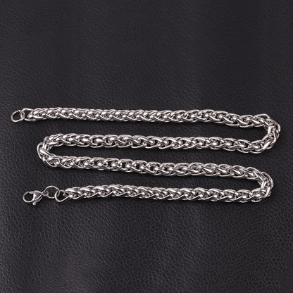 Collana acciaio titanio minimalista