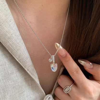 Collana ciondolo pala strass