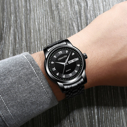 Orologio impermeabile al quarzo acciaio