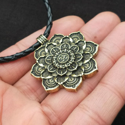 Collana mandala fiore reversibile