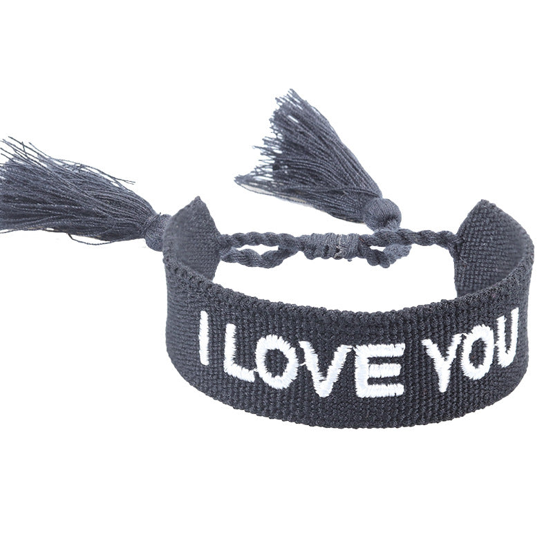 Bracciale coppia con ricamo