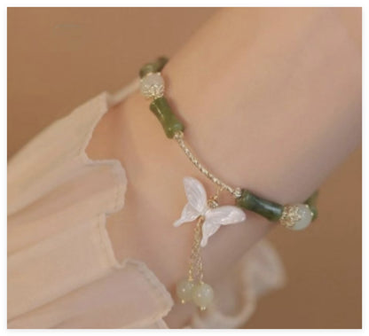 Bracciale bambù farfalla