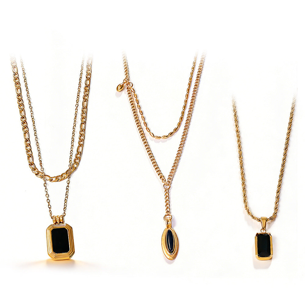 Collana Doppio Strato Onice