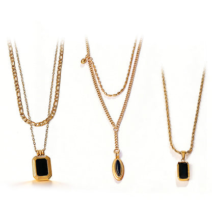 Collana Doppio Strato Onice