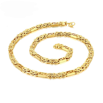 Bracciale catena acciaio fatto a mano