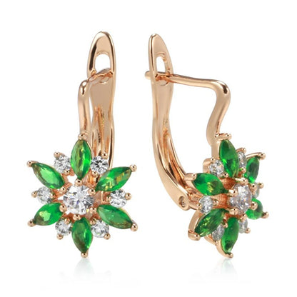 Clip Orecchio Fiore Verde