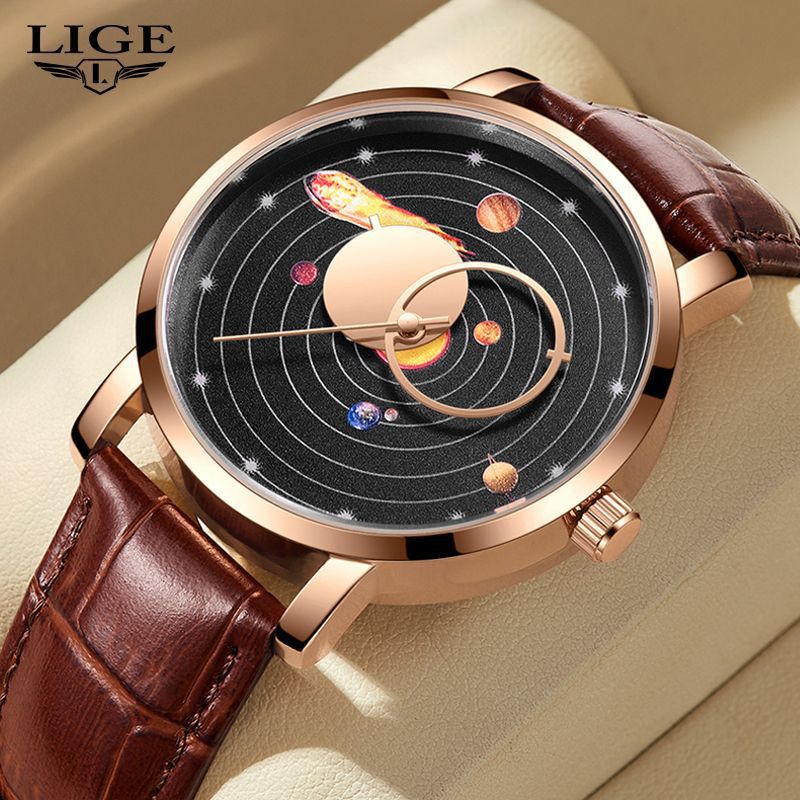 Orologio con cinturino pelle impermeabile