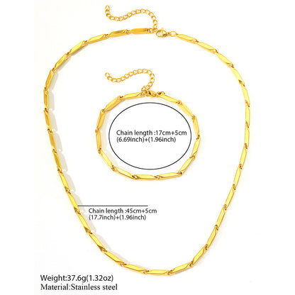 Collana acciaio semi di melone