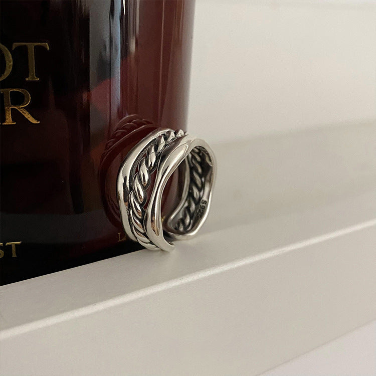 Anello tre strati treccia