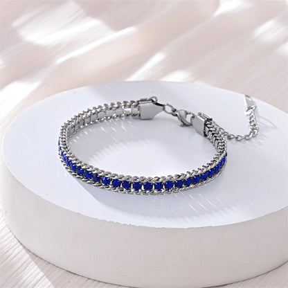 Braccialetto con zirconi e diamanti