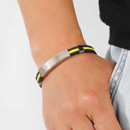 Bracciale titanio silicone