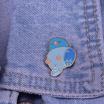 Spilla pappagallo blu