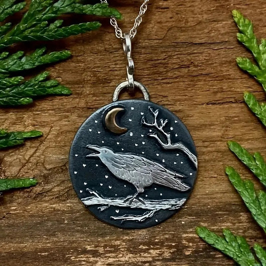 Collana uccello luna