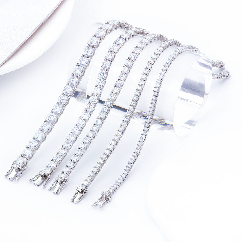 Bracciale moissanite argento da ragazza