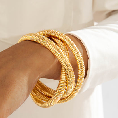 Bracciale geometrico multistrato