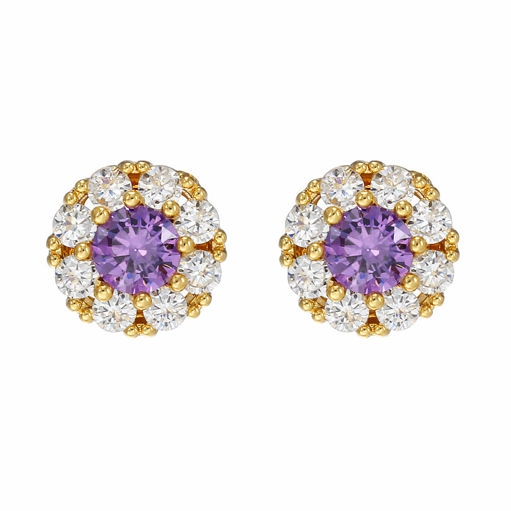 Orecchini argento zircone micro