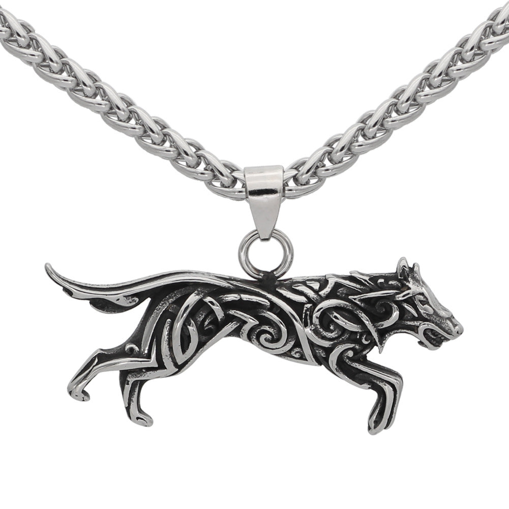 Collana vichinga con lupo