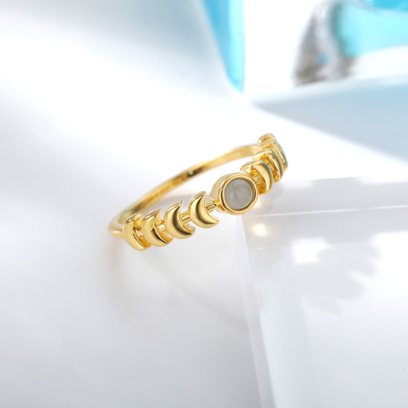 Anello donna luna opale