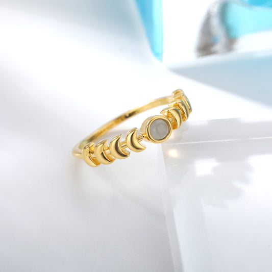 Anello donna luna opale