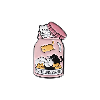 Spilla gatto occhiali