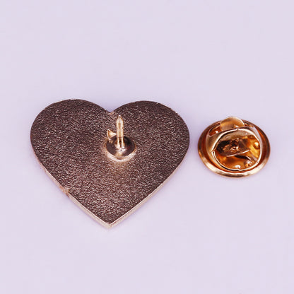Spilla cuore glitter distintivo