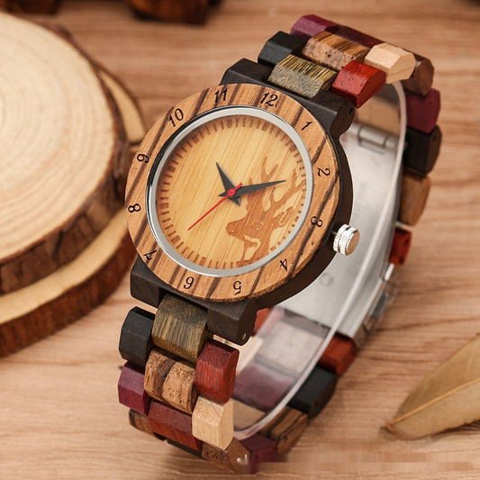 Orologio in legno alce da donna