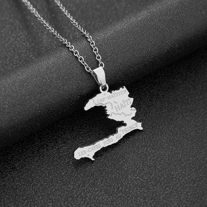 Collana acciaio effetto goccia