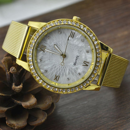 Orologio unisex cinturino rete dorata