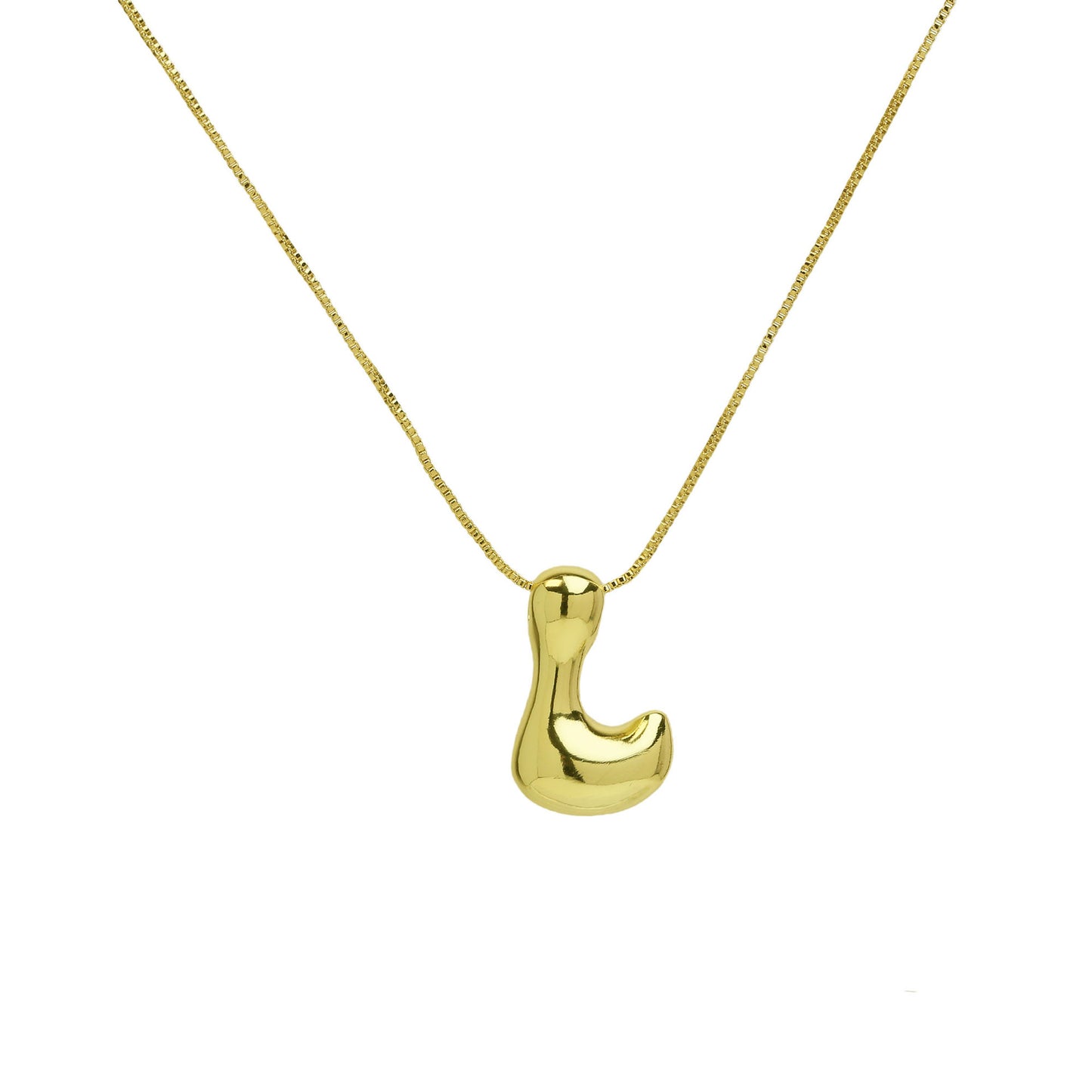 Collana lettera in ottone