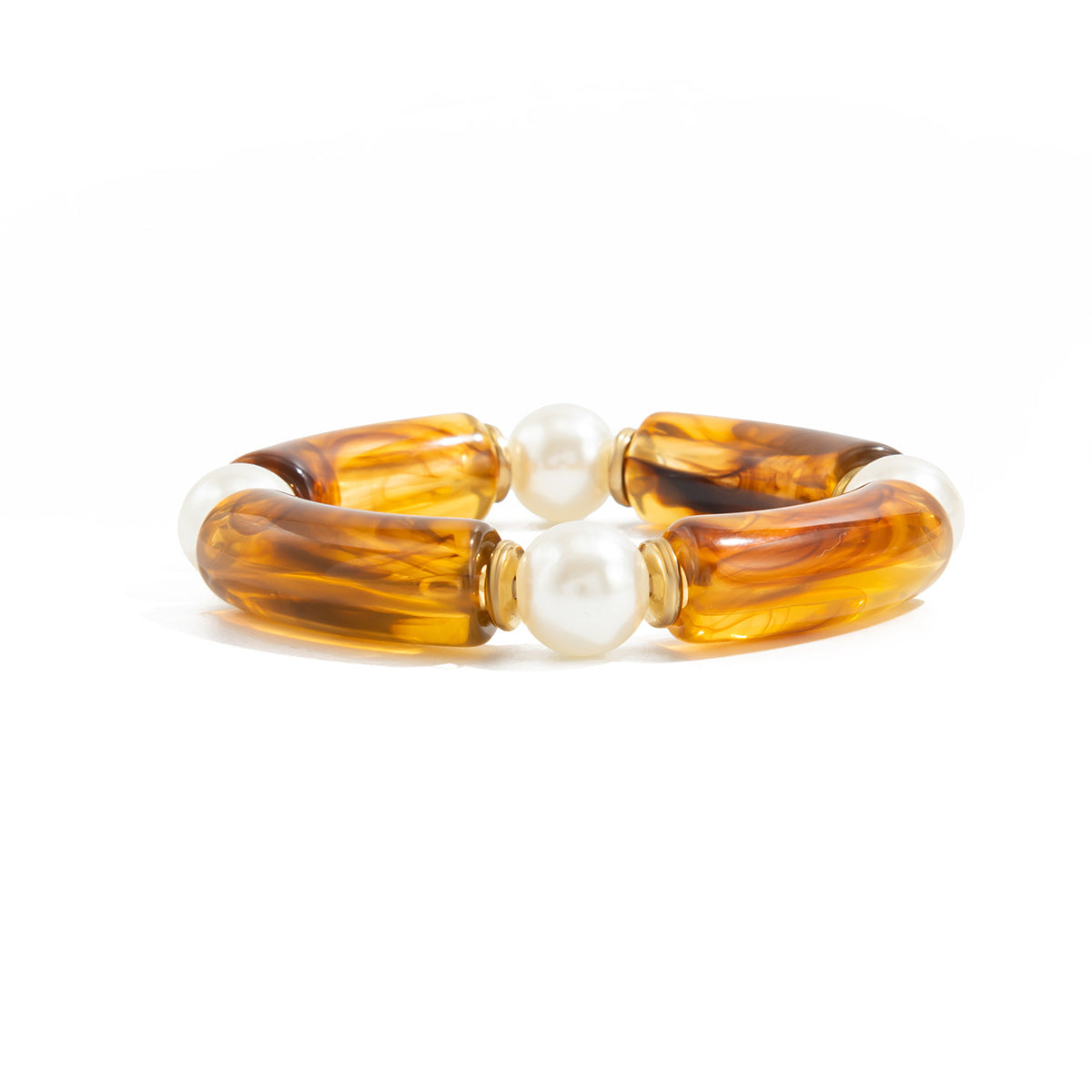 Bracciale ambra e perle