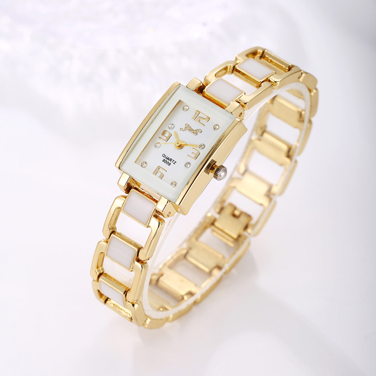 Orologio braccialetto quadrato diamantato