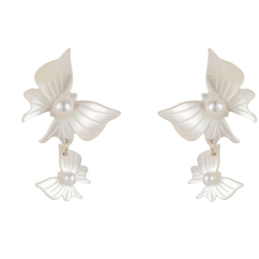 Orecchini farfalla perle naturali