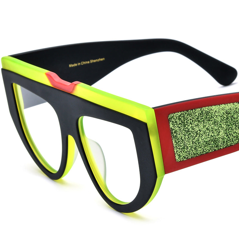 Occhiali cat-eye multicolore satinati