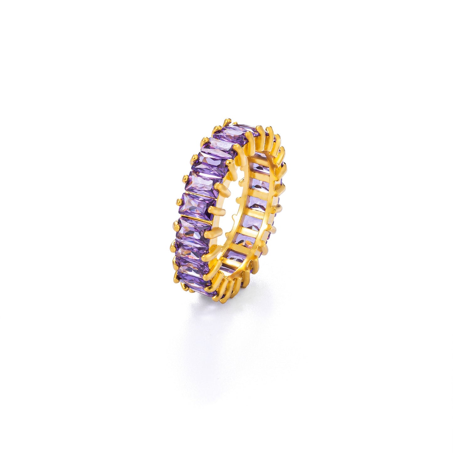 Anello hip hop diamantato in ottone