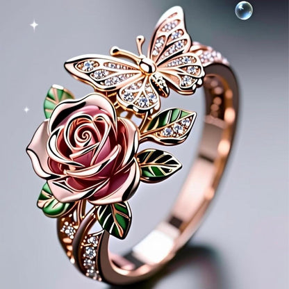 Anello farfalla colorato