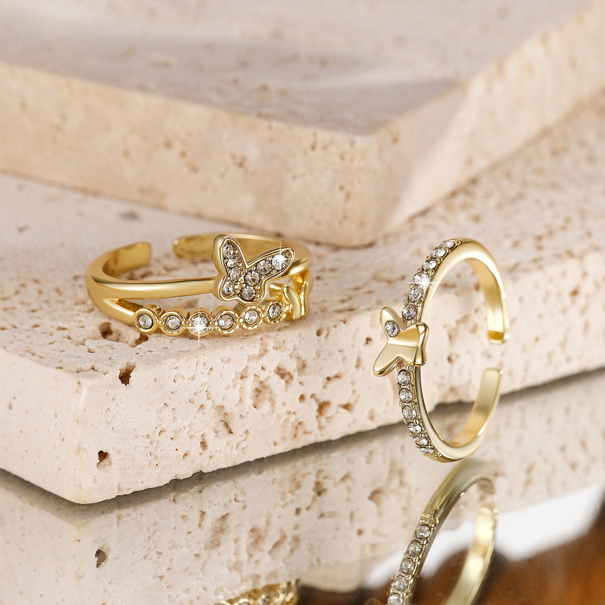 Anello farfalla retrò