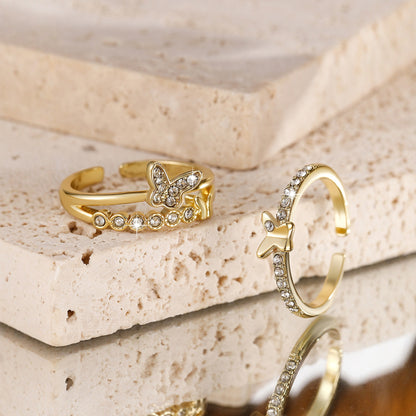 Anello farfalla retrò