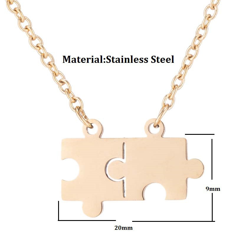 Collana puzzle acciaio