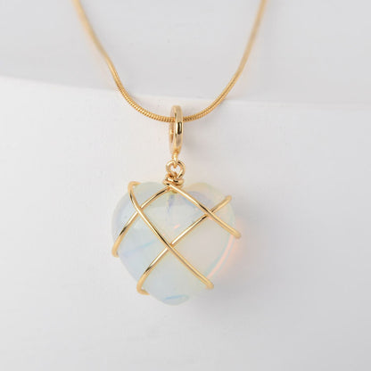 Collana cristallo opale pesca