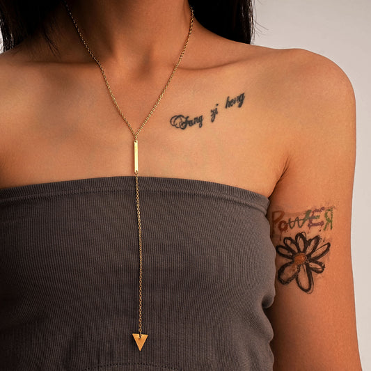 Collana oro pendente geometrico