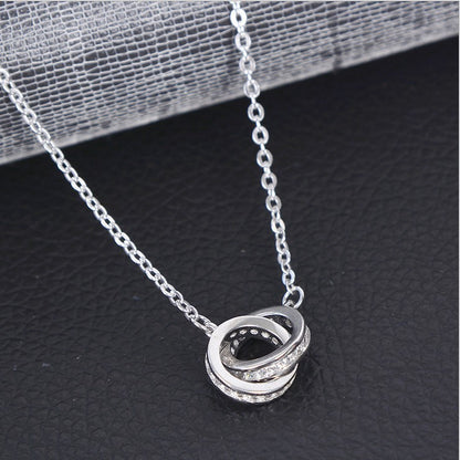 Collana doppio cerchio argento