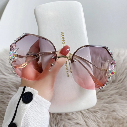 Occhiali da sole con strass resistenti UV