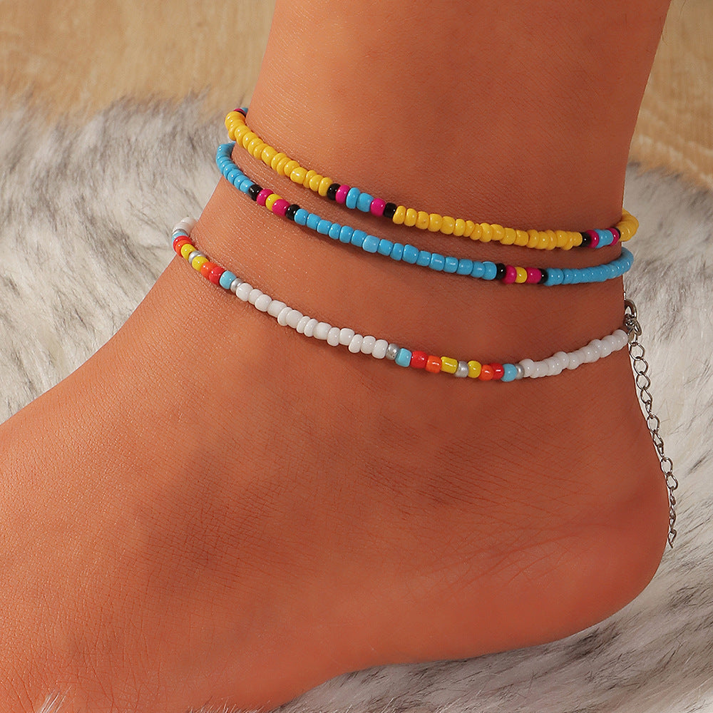 Cavigliera boho intrecciata