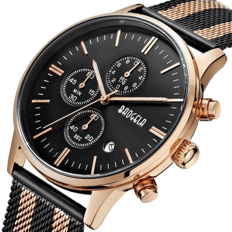Orologio cinturino mesh in acciaio