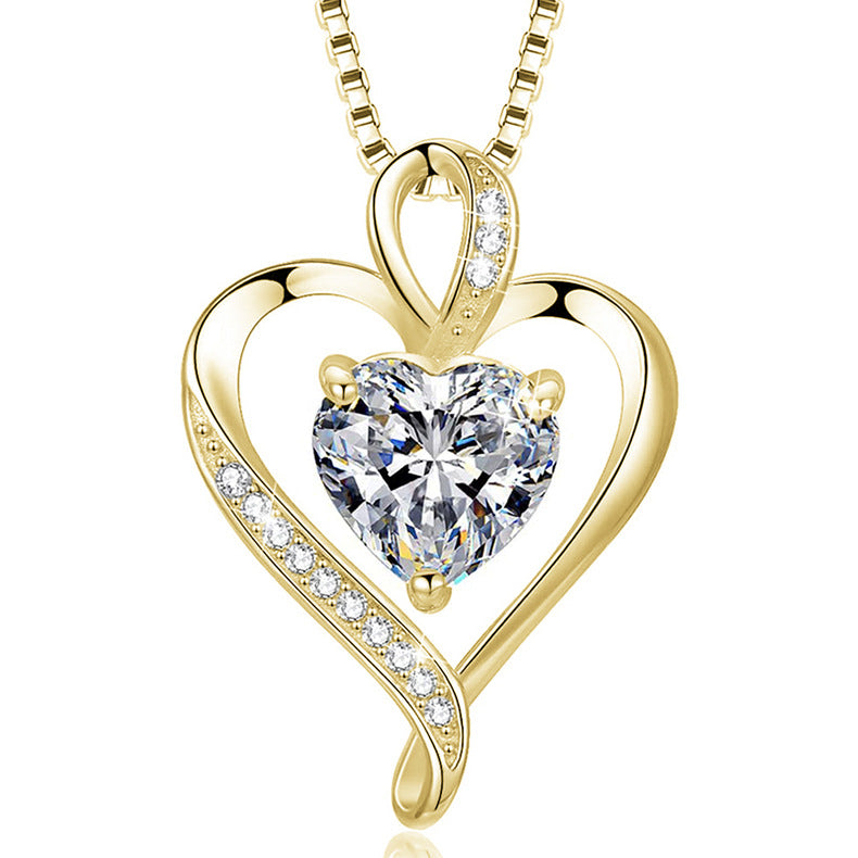 Collana croce e cuore