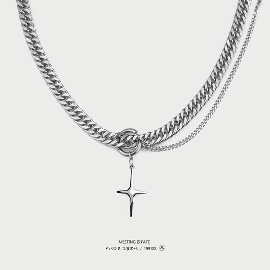 Collana stella titanio